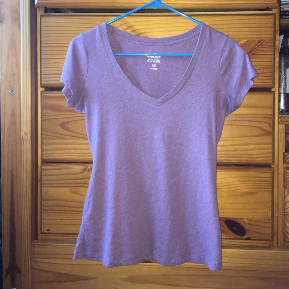 Light purple v-neck